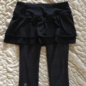 Athleta 2 in 1 skirt Capri leggings.